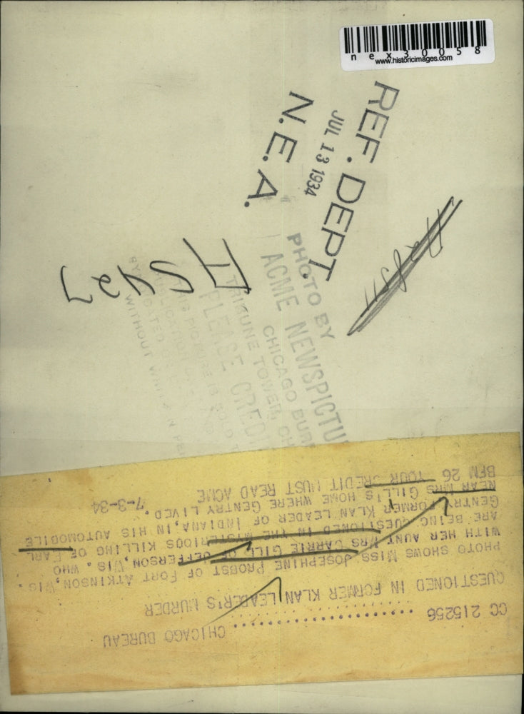 1934 Press Photo Josephine Proest and Aunt Carrie Gil