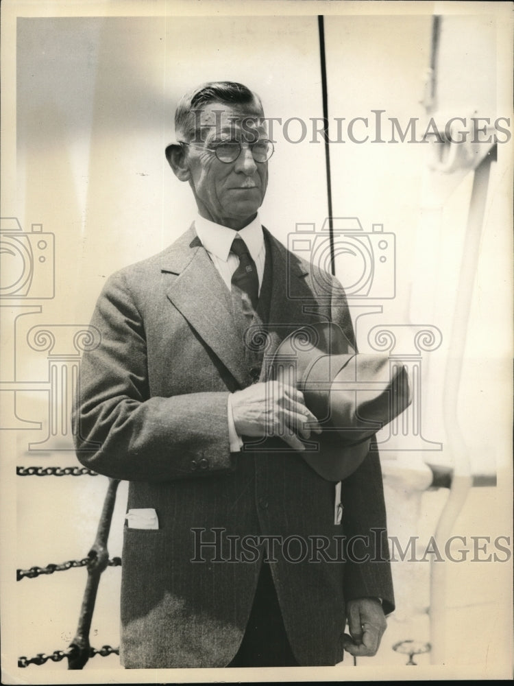 1933 Press Photo Veteran California mining man, Edwin B. D.