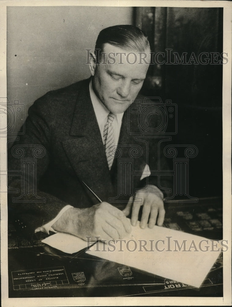 1927 Press Photo Mayor John W. Smith of Detroit, Michigan