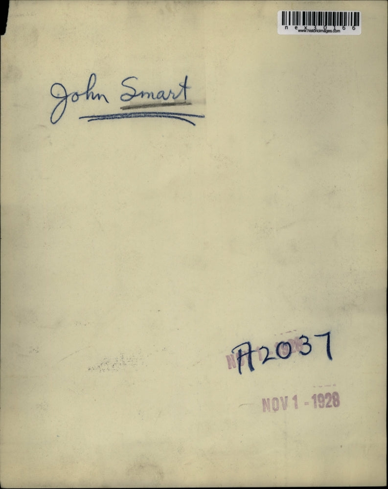 1928 Press Photo John Smart