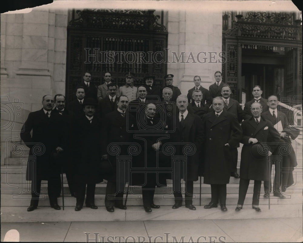1920 Press Photo Pan American Union Sec of State Hughes & delegates
