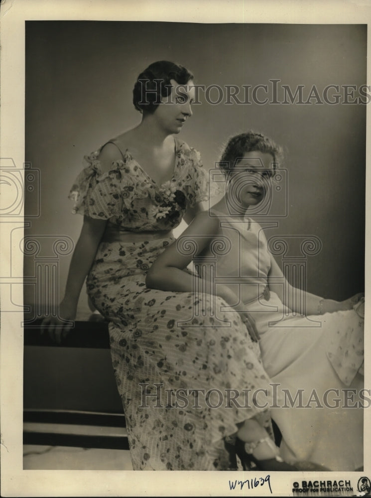 1934 Press Photo Mrs Carl L Ristine & daughter Martha