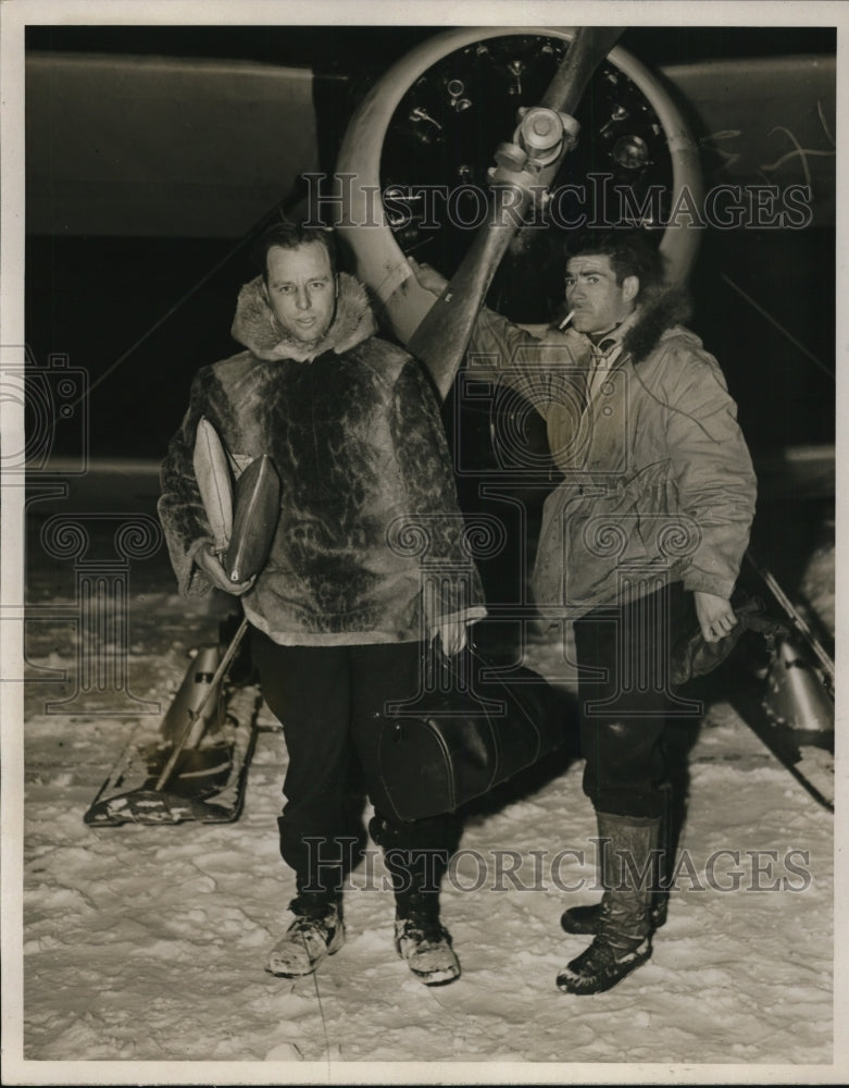 1938 Press Photo Rescue pilots at Rouyn Quebec Canada- Historic Images