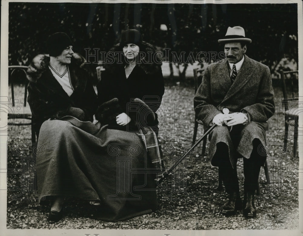 1930 Press Photo King and Queen of Denmark at Cannes Polo Matches