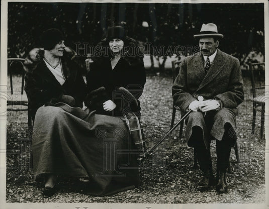 1930 Press Photo King and Queen of Denmark at Cannes Polo Matches