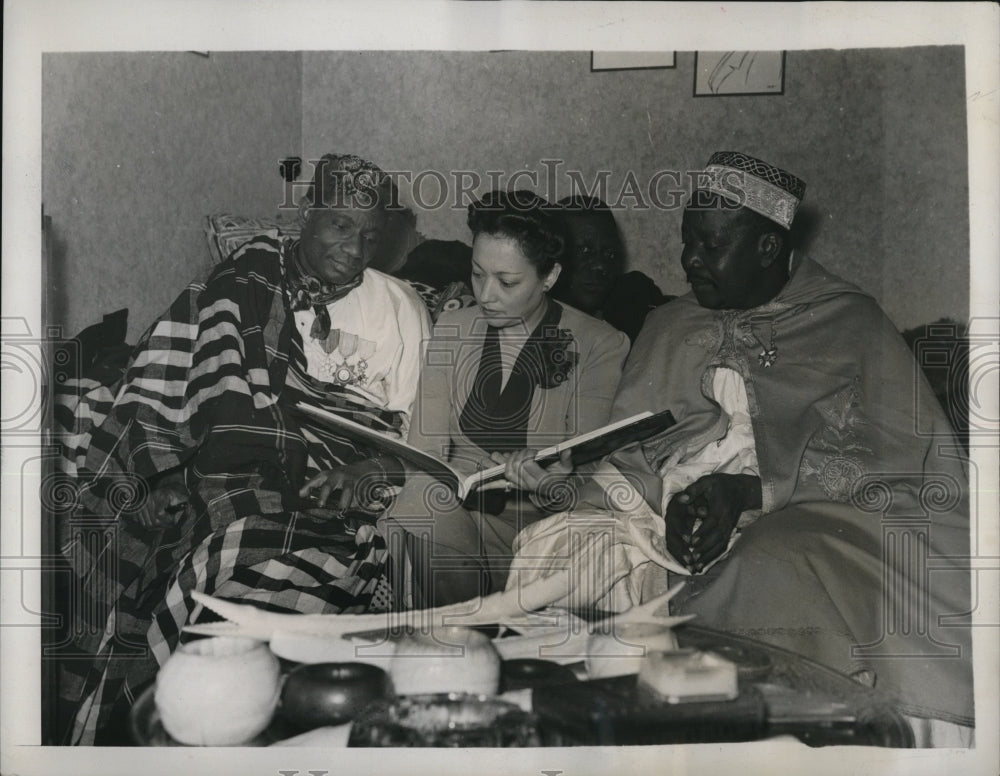 1939 Press Photo French African Chieftains at Paris Cocktail Party- Historic Images