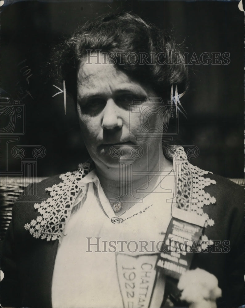 1921 Press Photo Dairy general manager Miss Mary Baretlette