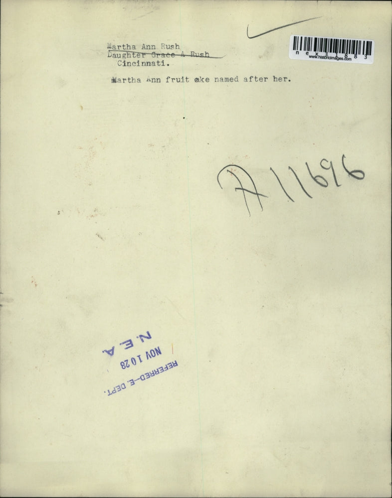 1928 Press Photo Martha Ann Rush, Daughter of Grace A Rush, Cincinnati.