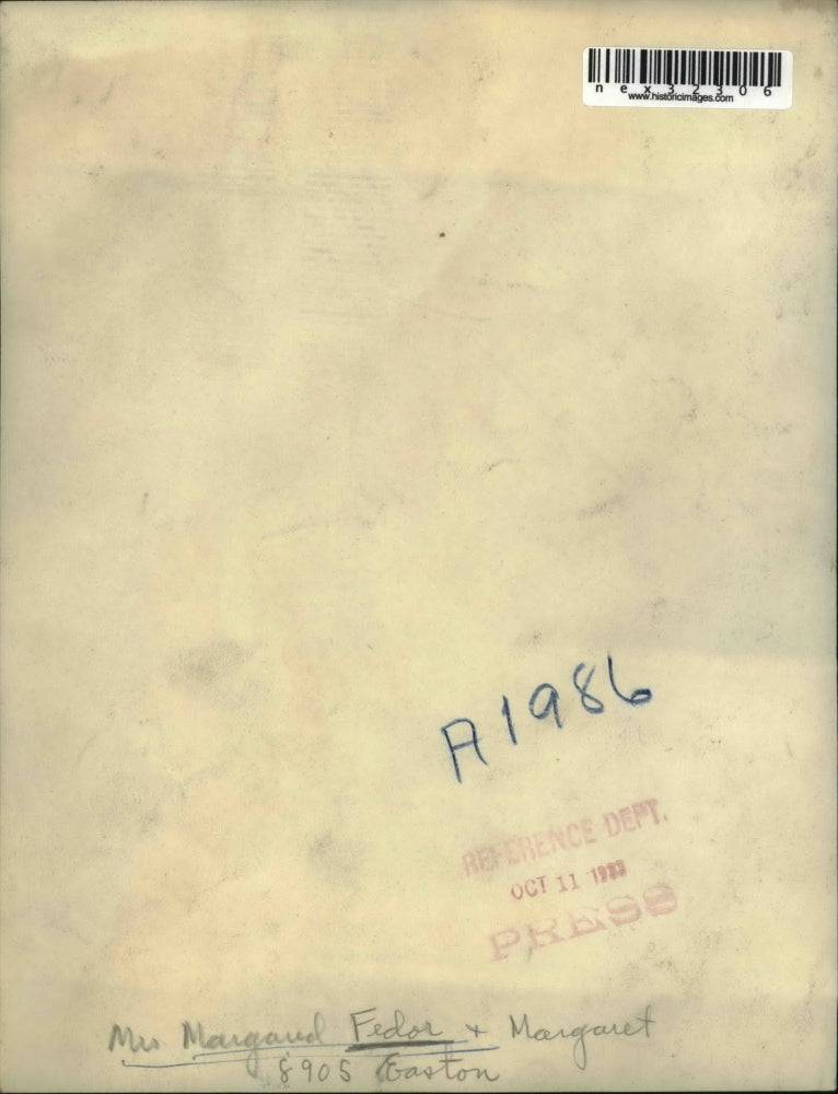 1922 Press Photo Mrs Margaret Fedor and Margaret, 8905 Easton