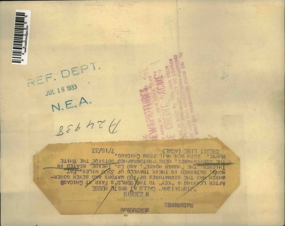 1933 Press Photo Pat Thienes & Ed Thiede at Chicago's World's Fair