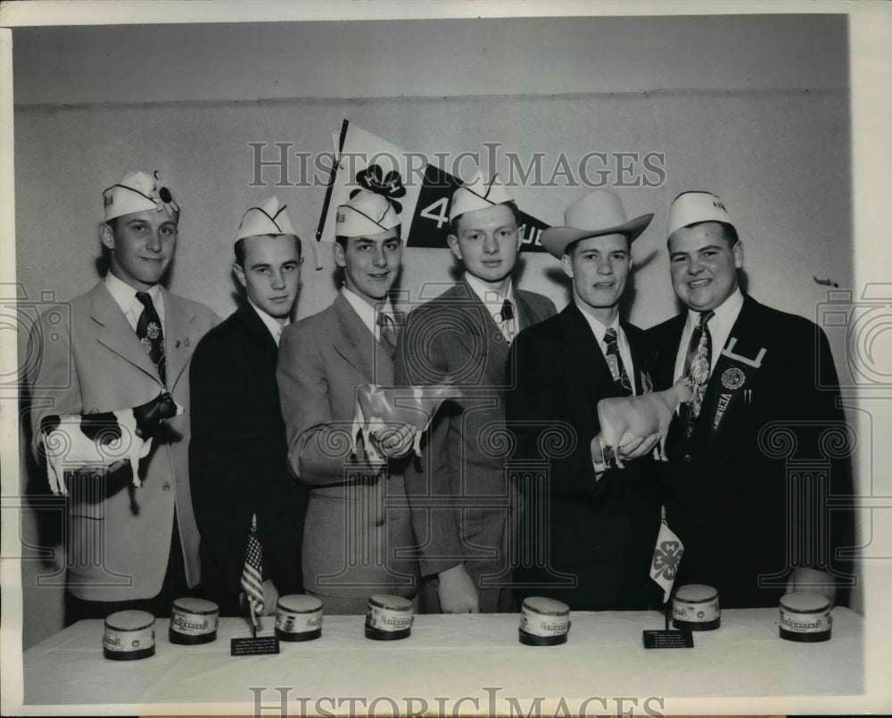 1949 Press Photo National Winners of 4-H Club Dairy Production