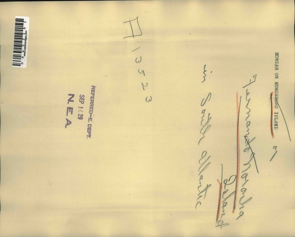 1929 Press Photo Howdar on Murderers Island Fernando Noronha Island S Atlantic