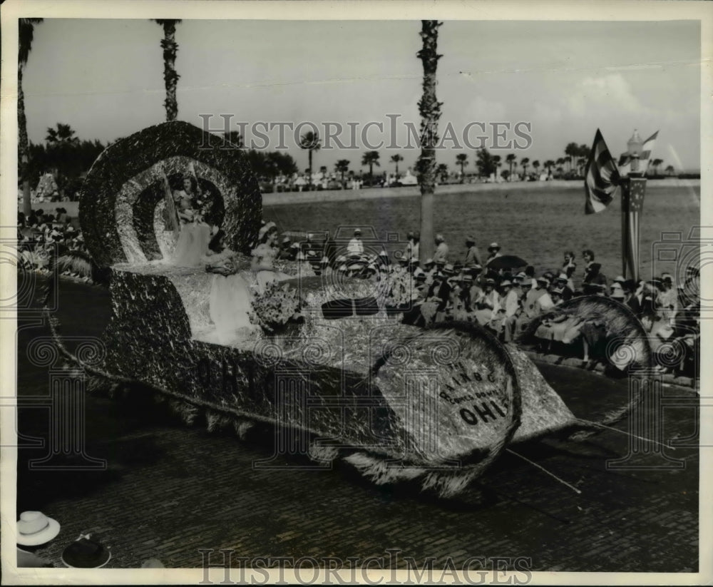 1940 Press Photo Festival of States Parade 22nd Annual St Petersburg Event