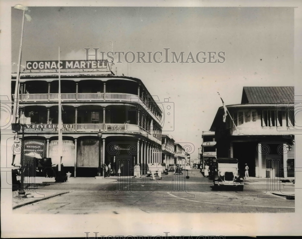 1940 Press Photo Cristobal Canal Zone Main Section Caribbean Entrance Panama Can
