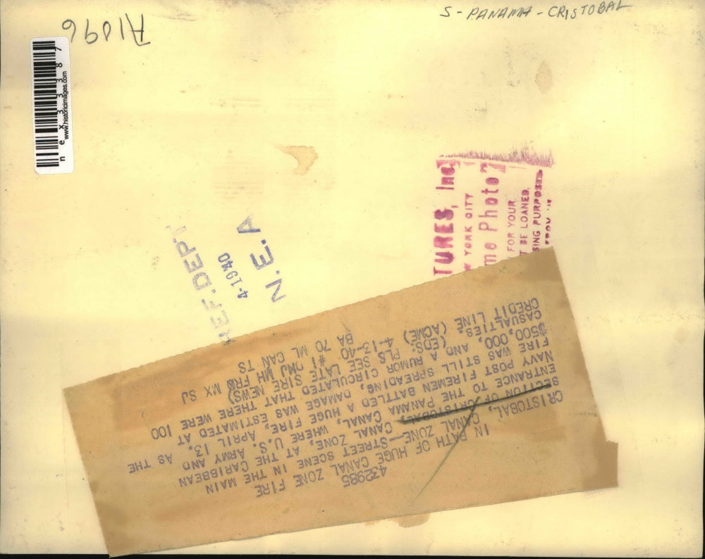 1940 Press Photo Cristobal Canal Zone Main Section Caribbean Entrance Panama Can