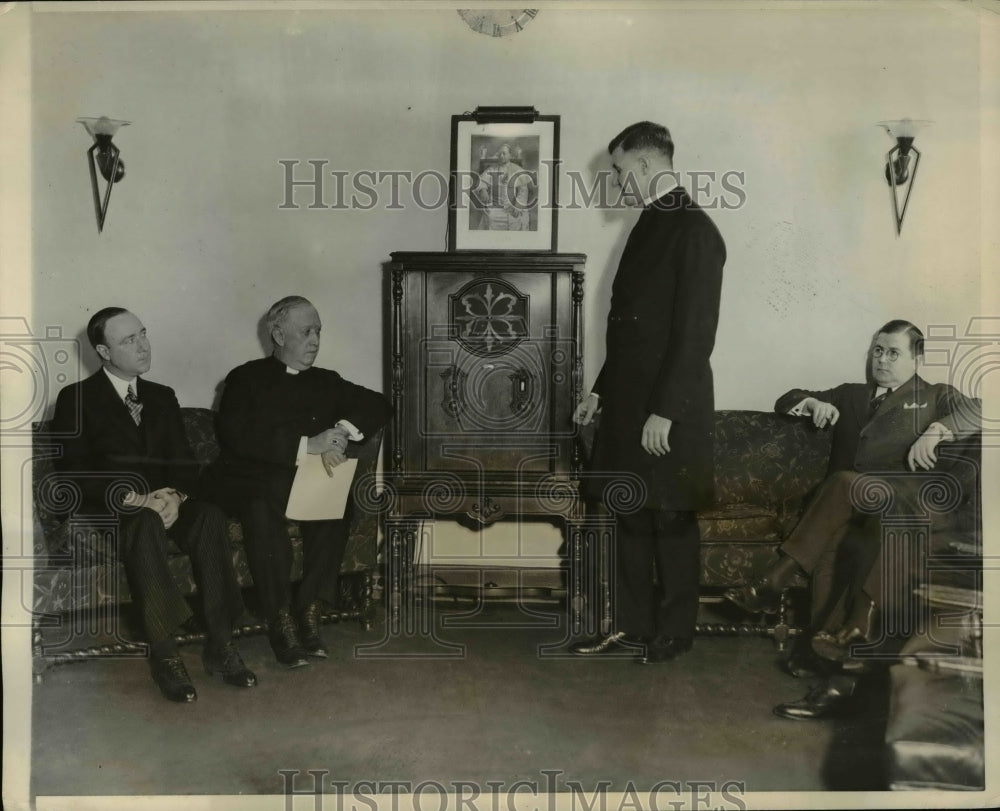 1931 Press Photo Dignitaries of Roman Catholic Church & NBC Officials
