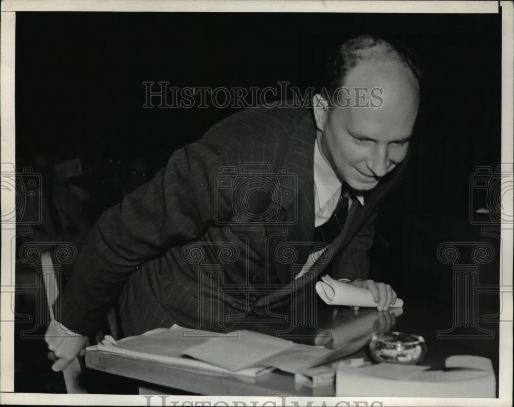 1941 Press Photo John L Wheeler Investigates Un American Activities Los Angeles