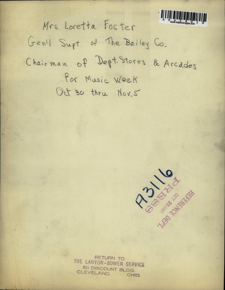 1927 Press Photo Loreta Foster, General Superintendent of the Cailey Company