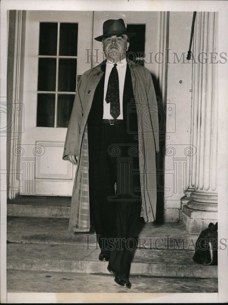 1938 Press Photo Wash DC CIO chief John L Lewis at the White House
