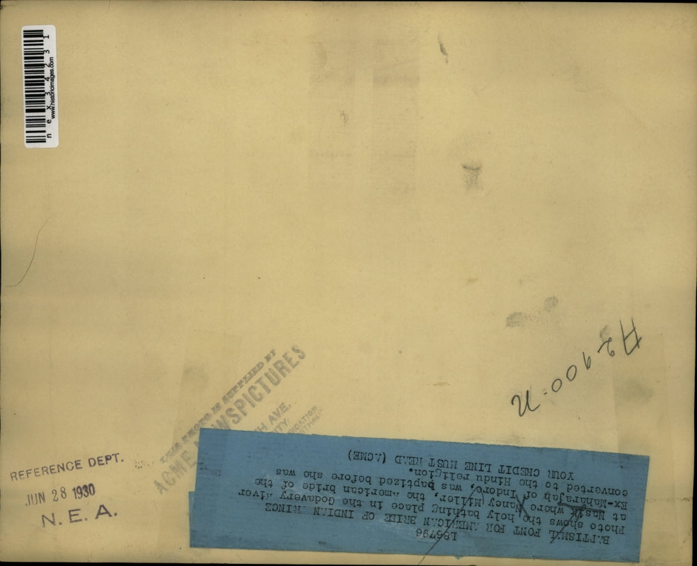 1930 Press Photo Holy bathing place in Godavery river or Hindus at Nasik