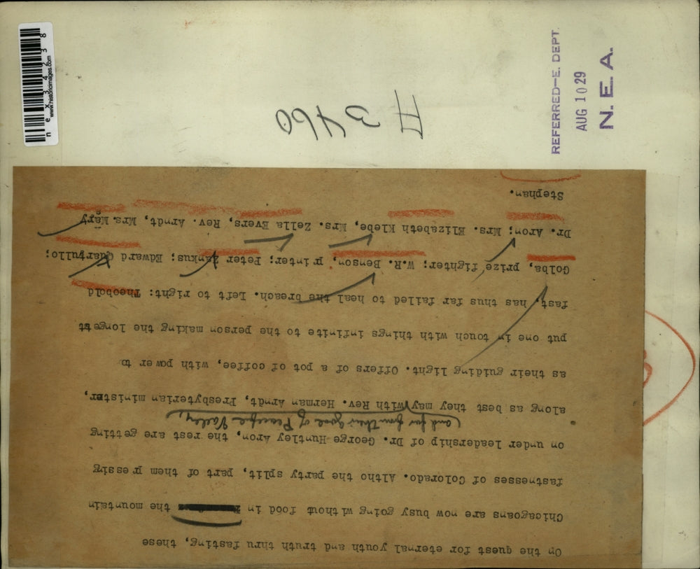 1929 Press Photo Chicago Dr Geo Huntley Aron, Rev H Arndt, T Golba, WR Benson