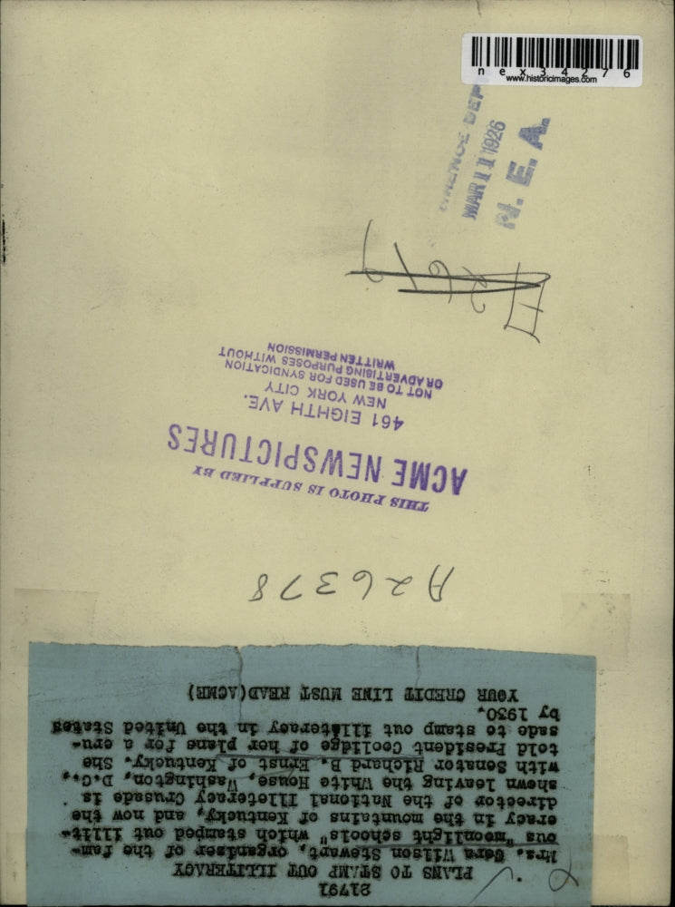 1926 Press Photo Mrs Cera Wilson Stewart, organizer Moonlight Schools