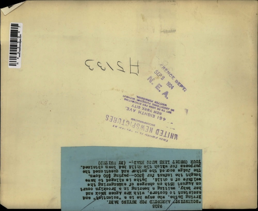 1924 Press Photo Scientist and assistant to doctors with Mrs. Agnes Mack