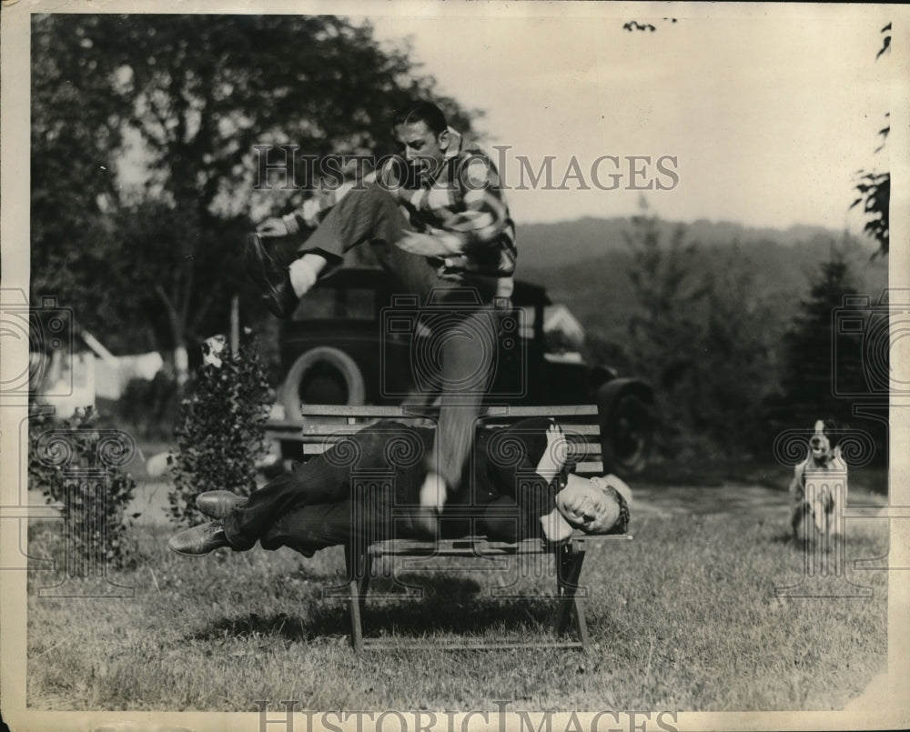 1926 Press Photo George Levine training for fight with Latzo Welter Champ