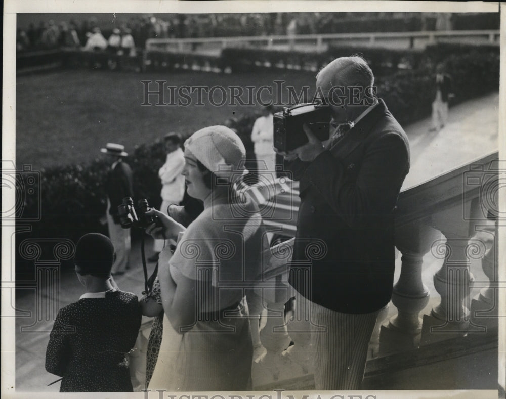 1931 Press Photo Havana Cuba Mrs EM McCarthy & dad John Curry