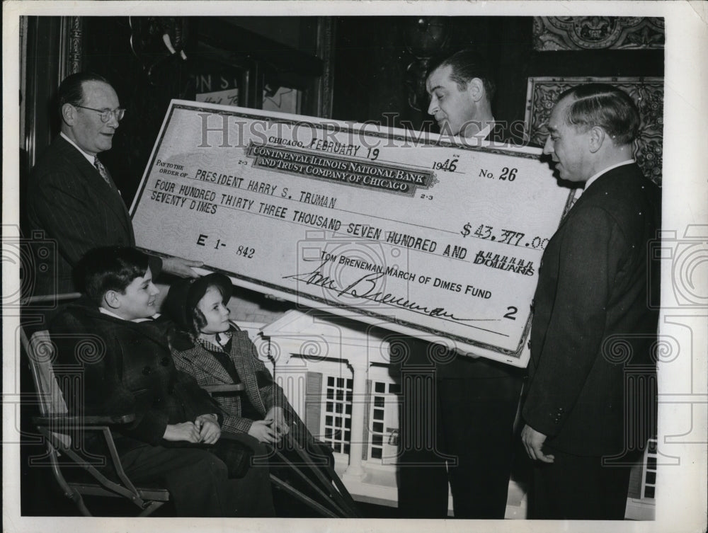 1946 Press Photo Chicago March of Dimes ER Biroff, A Steagall