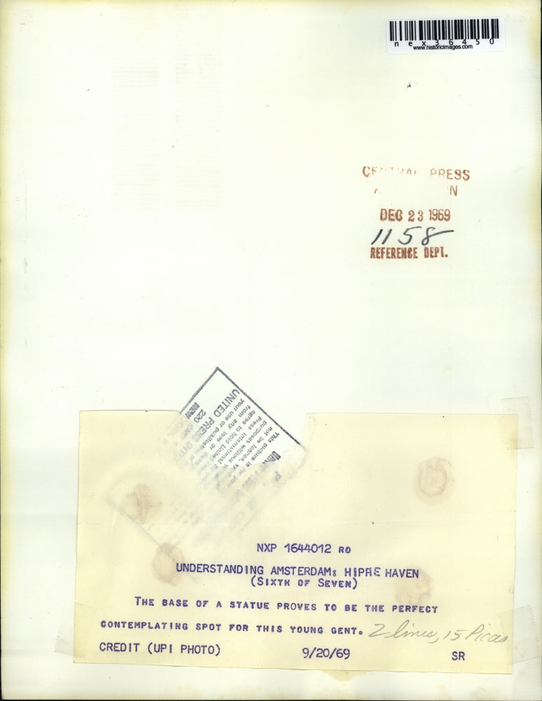 1969 Press Photo The Base of a Statue Hipae Haven