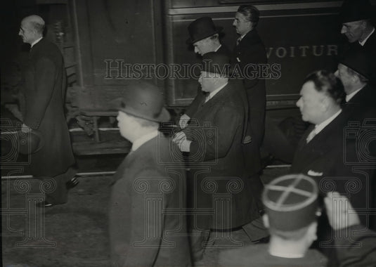 1939 Press Photo Neville Chamberlain British Premier, Lord halifax arrive Paris