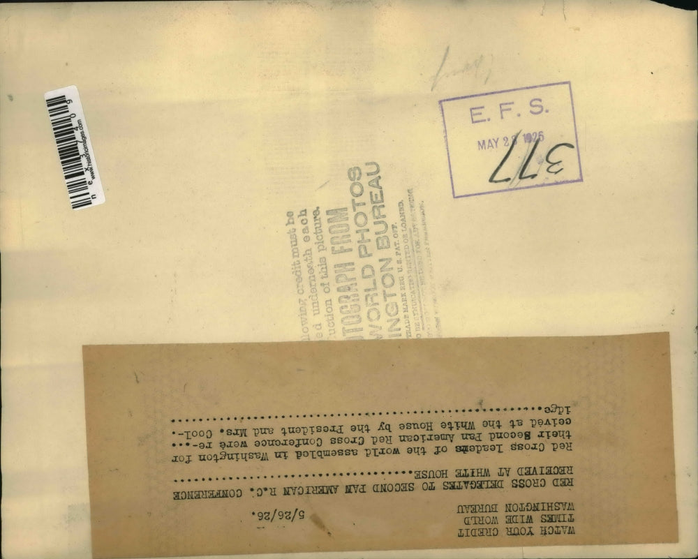 1926 Press Photo Red Cross leaders & Pres & Mrs Coolidge