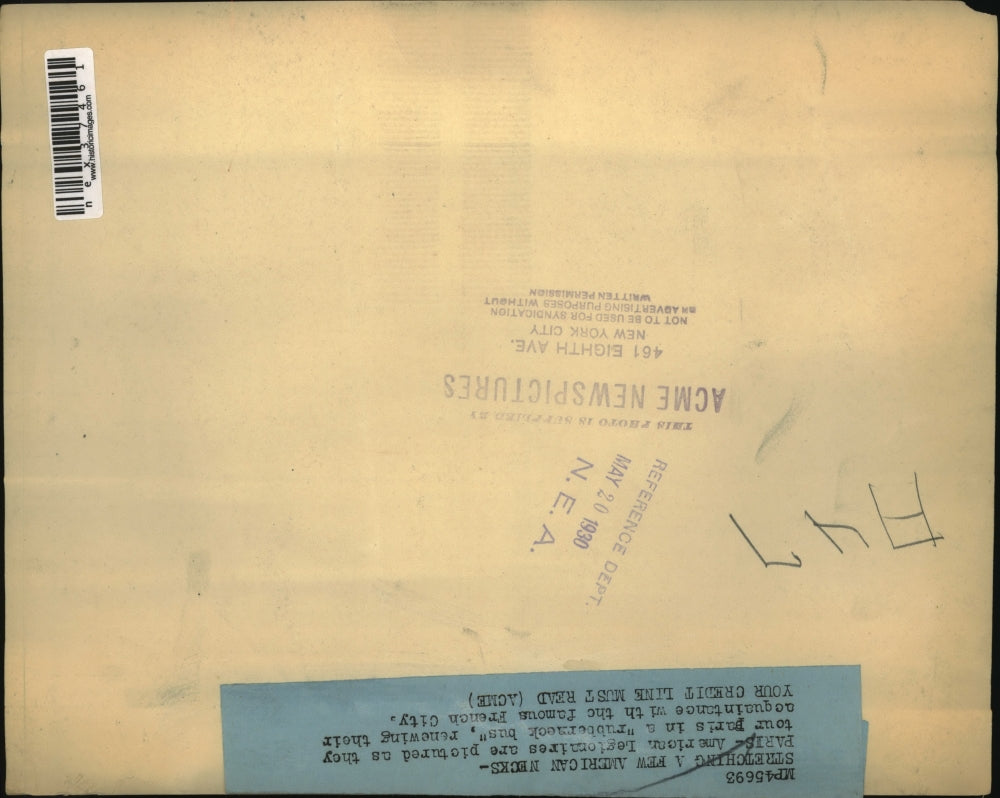 1930 Press Photo American Legionaires tour Paris in a "rubberneck bus"