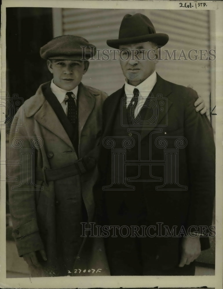 1922 Press Photo George Kesling, Father Lawrence Kesling, Harold Payton