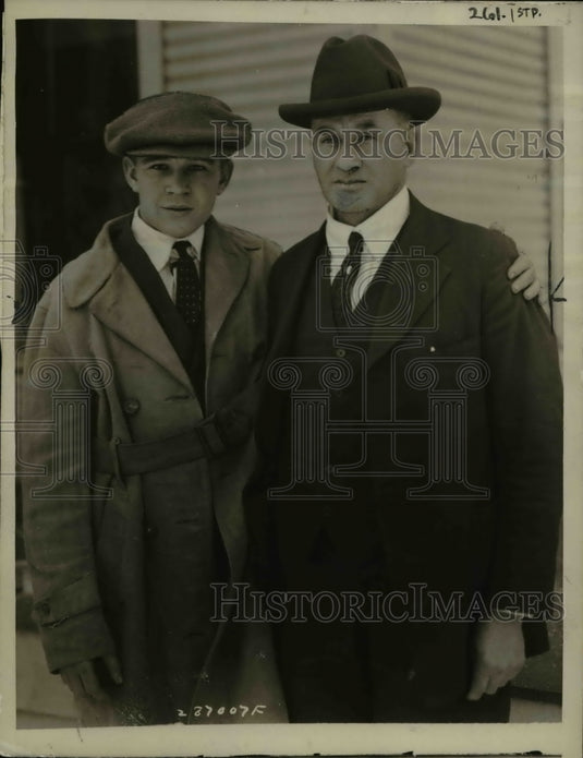1922 Press Photo George Kesling, Father Lawrence Kesling, Harold Payton