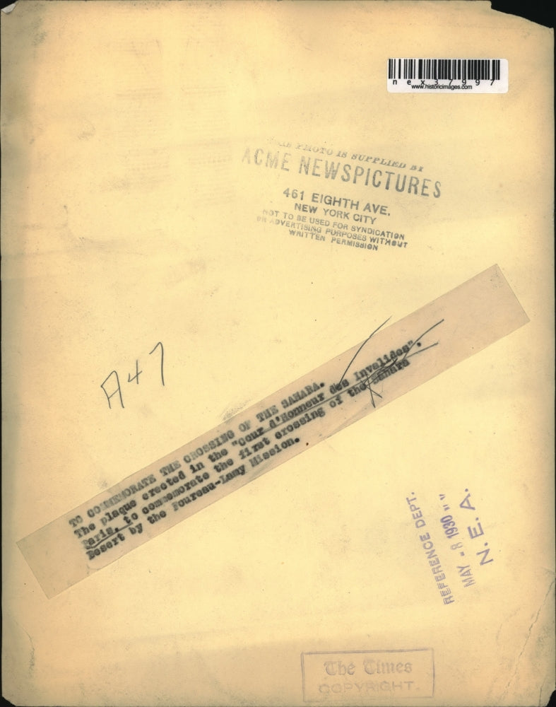 1930 Press Photo Plaque of Cour d'Honneur des Invelides Paris by Foureau Lamy