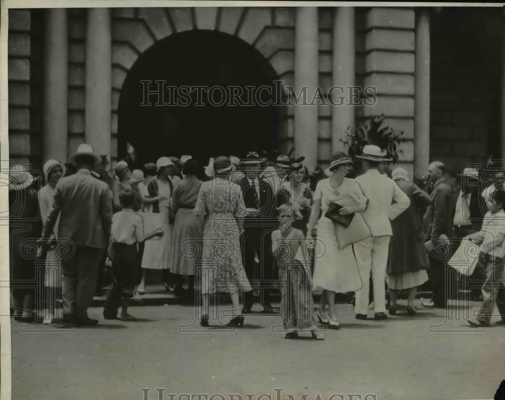 1932 Press Photo San Francisco crowds gather for public trial