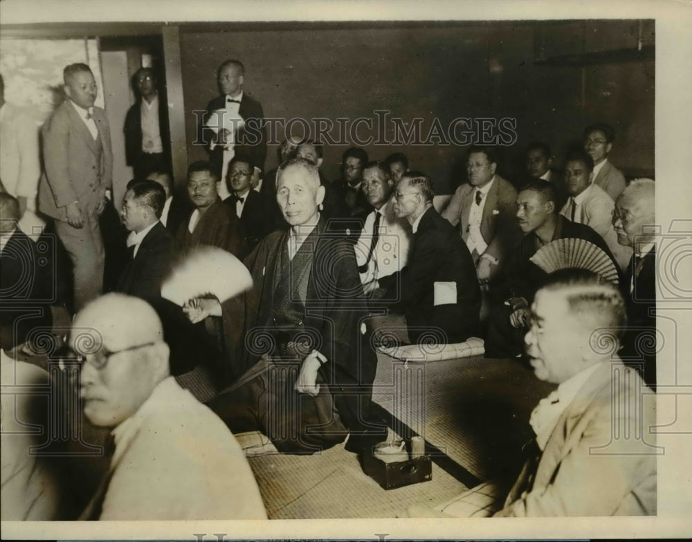 1928 Press Photo Premior Ranako at party in Shiba Park, Tokyo