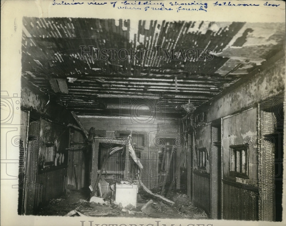 1927 Press Photo Fire in Williamson left three children dead