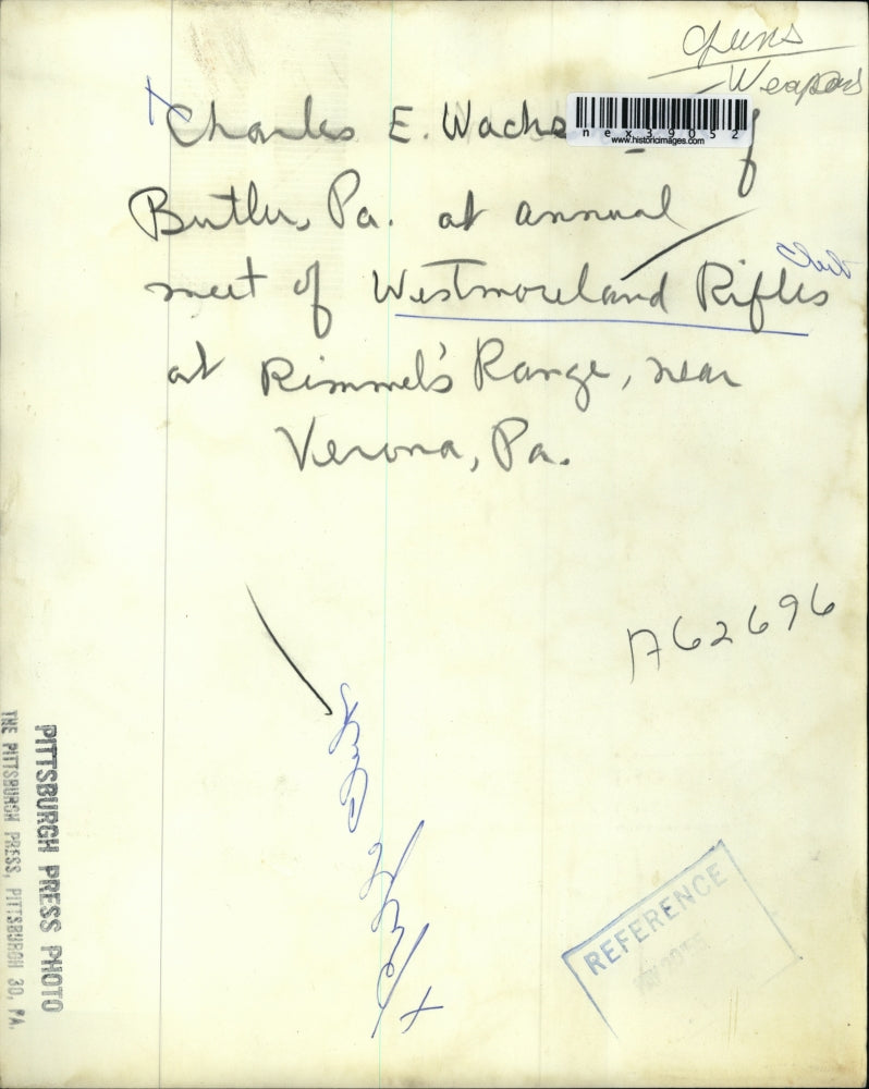 Press Photo Charles Of Butler, Pennsylvania At Westmoreland Rifles Annual Meet