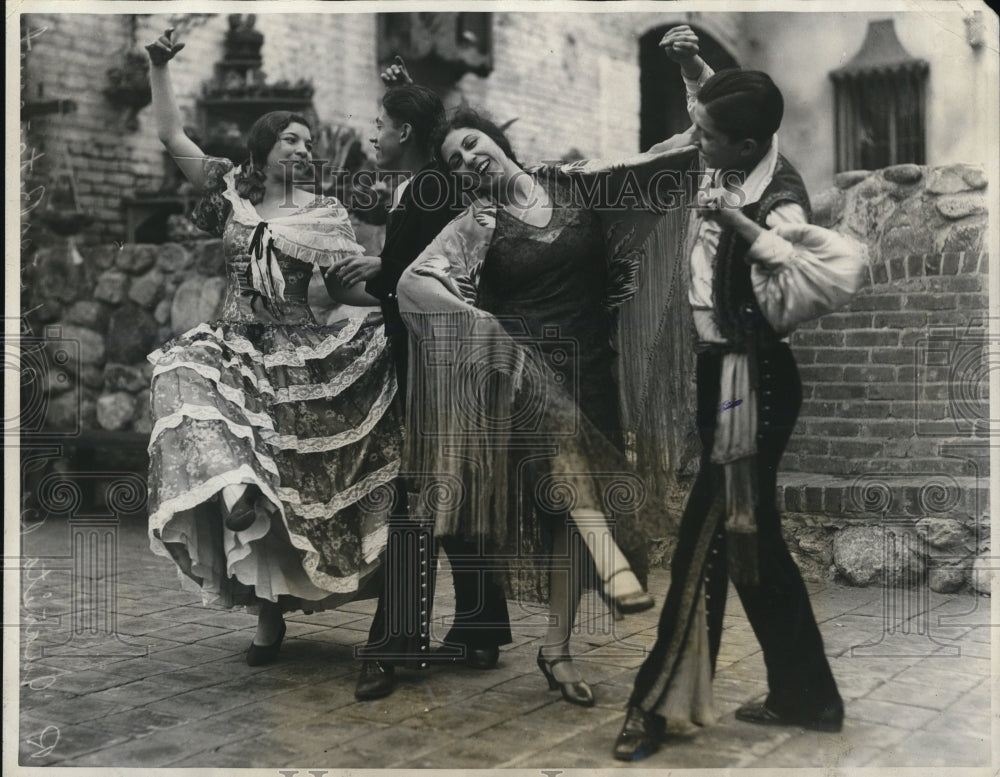 1931 Press Photo California Dance Festival Juanita Balez, Teresa Peraza Dancers