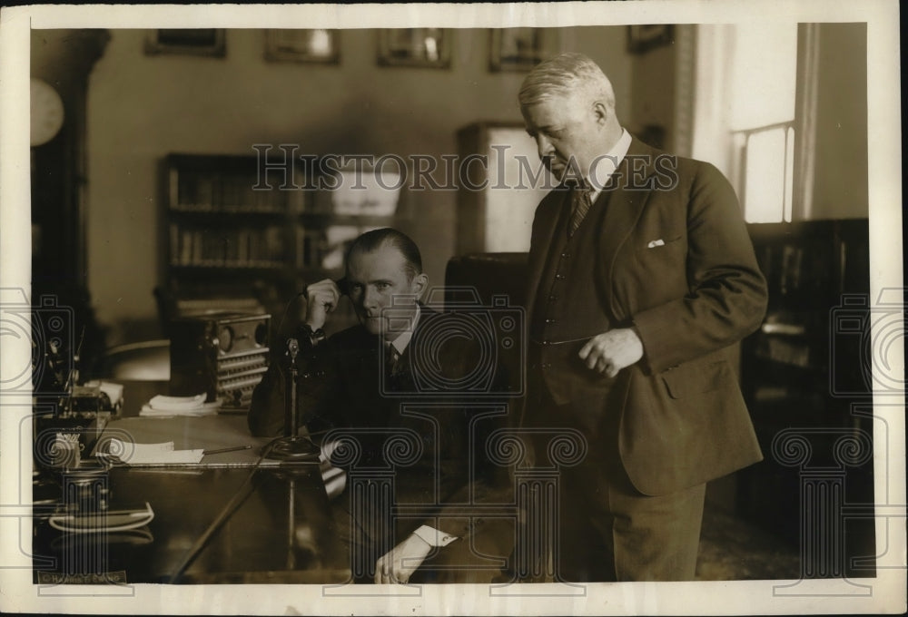 1928 Press Photo German Amb to US F W von Prittwitz & Acting Sec of State Olds