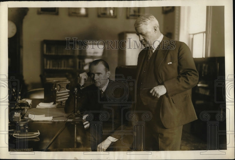 Load image into Gallery viewer, 1928 Press Photo German Amb to US F W von Prittwitz &amp; Acting Sec of State Olds
