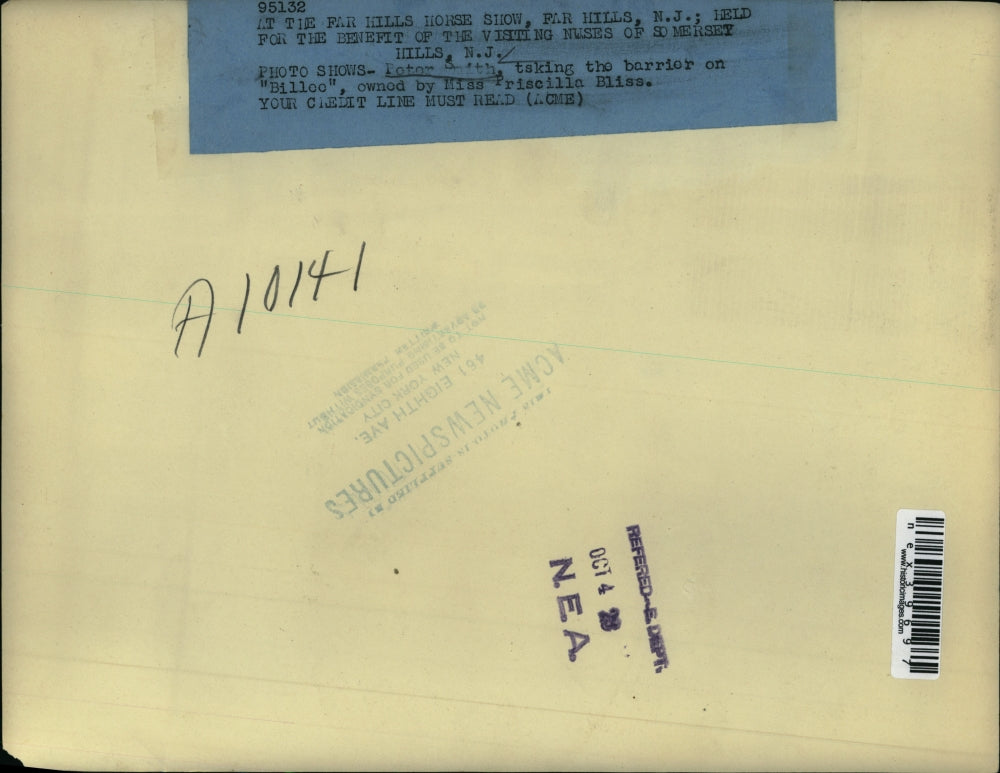 1928 Press Photo Peter Smith with "Billie" owned by Priscilla Bliss