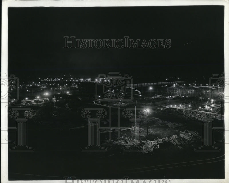 Load image into Gallery viewer, Undated Press Photo Like a new world's fair construction proceeds 24 hours a Day
