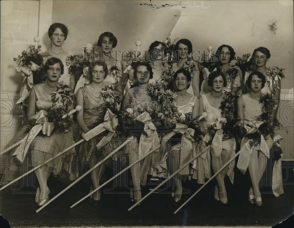 1928 Press Photo Members of the Atlanta deutante club of 1928