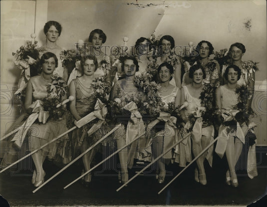 1928 Press Photo Members of the Atlanta deutante club of 1928