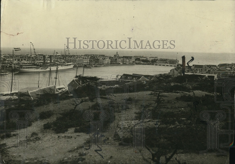 1920 Press Photo Harbor of Curacao on Island od Curacao, Venezuela Coast