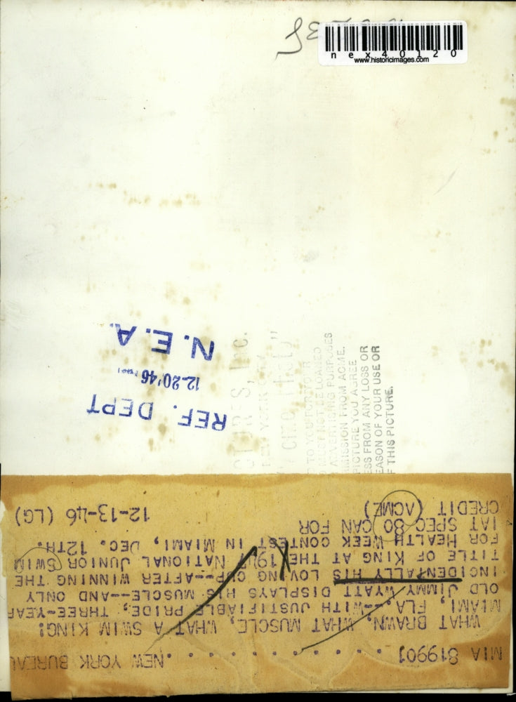 1946 Press Photo Jimmy Watt won the King at the 1947 National Junior Health Week